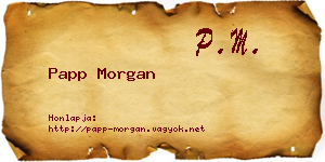 Papp Morgan névjegykártya